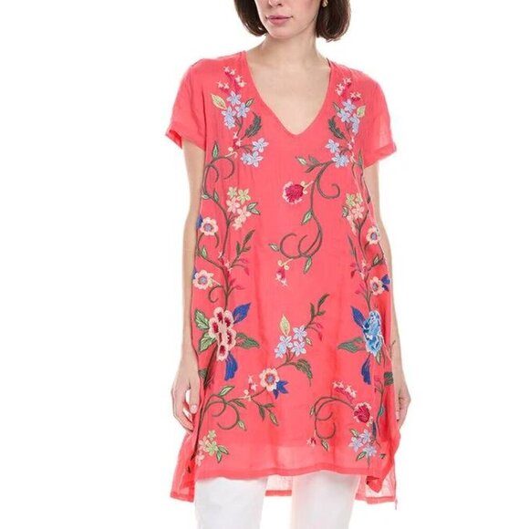 Johnny Was Calypso Coral Drape Tunic Shift Dress | NWT | XS - Picture 2 of 3